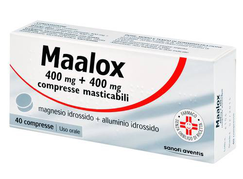 Maalox 40Cpr Mast 400Mg+400Mg